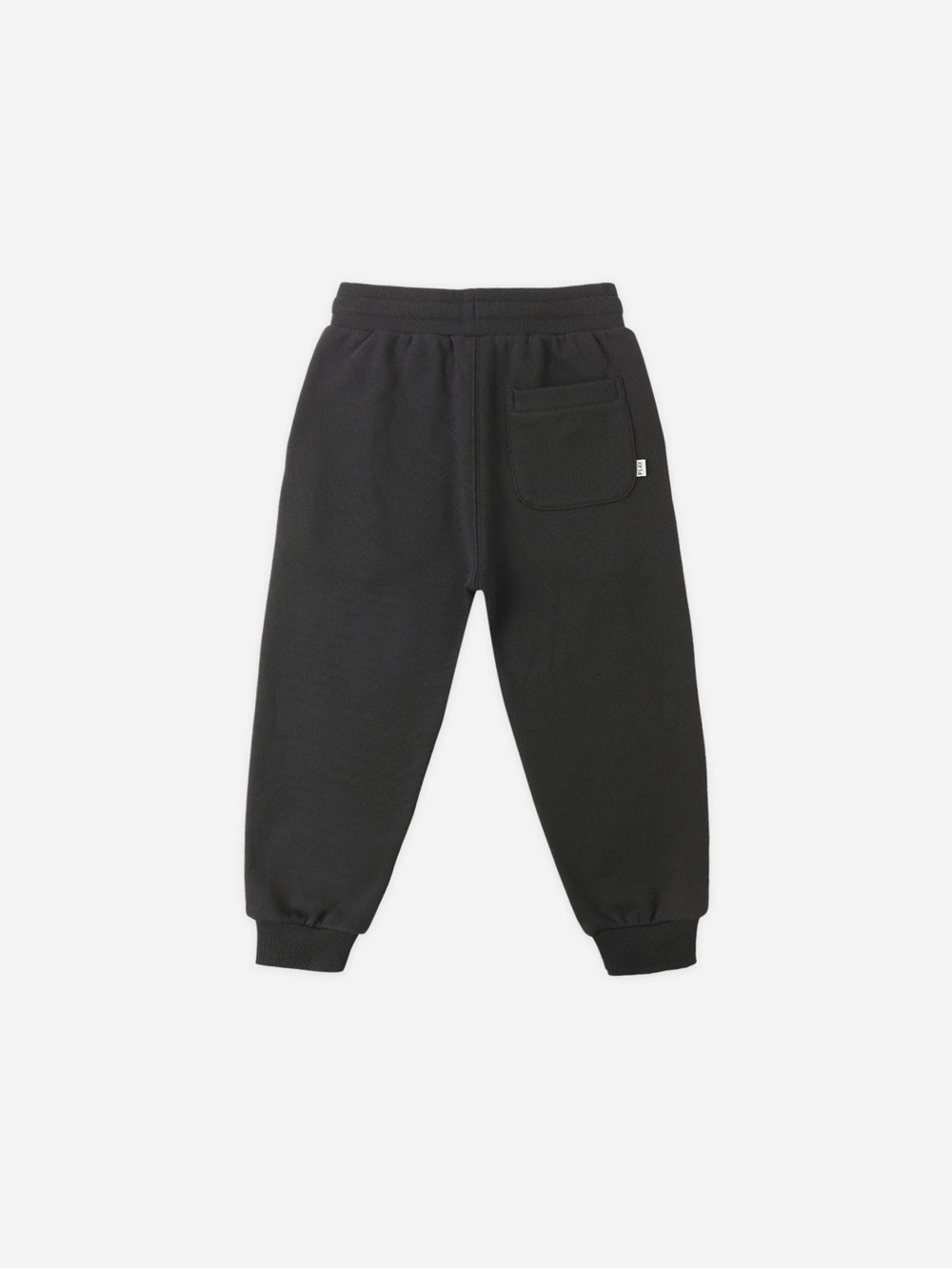 Kids Black Fleece Jogger Elastic Pants - YellowSub